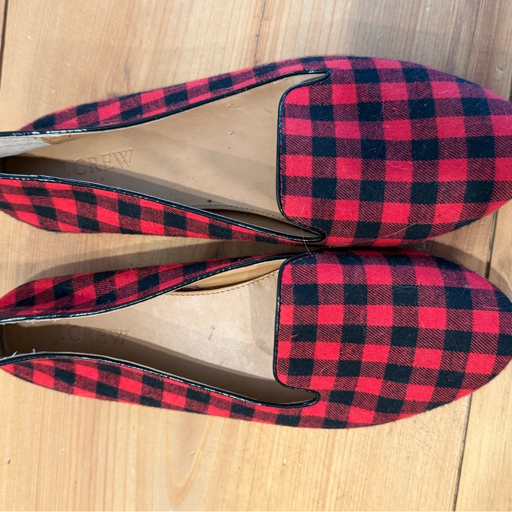 J Crew factory buffalo plaid flats